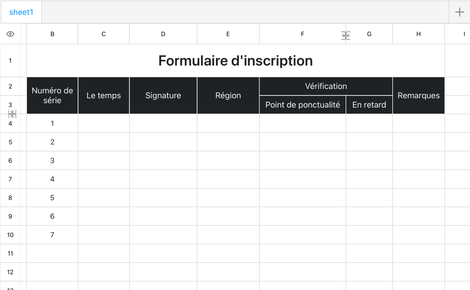Inscription au tableau 2